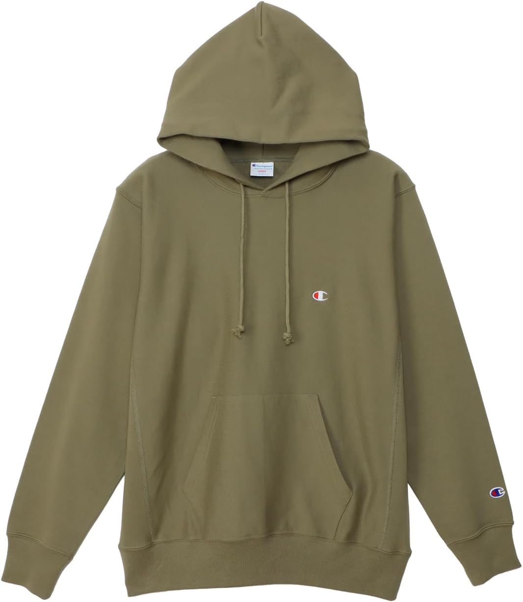 

Мужская толстовка Champion REVERSE WEAVE(R) C3-Y131 с длинным рукавом, 100% хлопок, 283 г, свободный крой, флисовая подкладка, вышивка, логотип One Point, толстовка с капюшоном Reverse Weave(R), оливково-зеленый