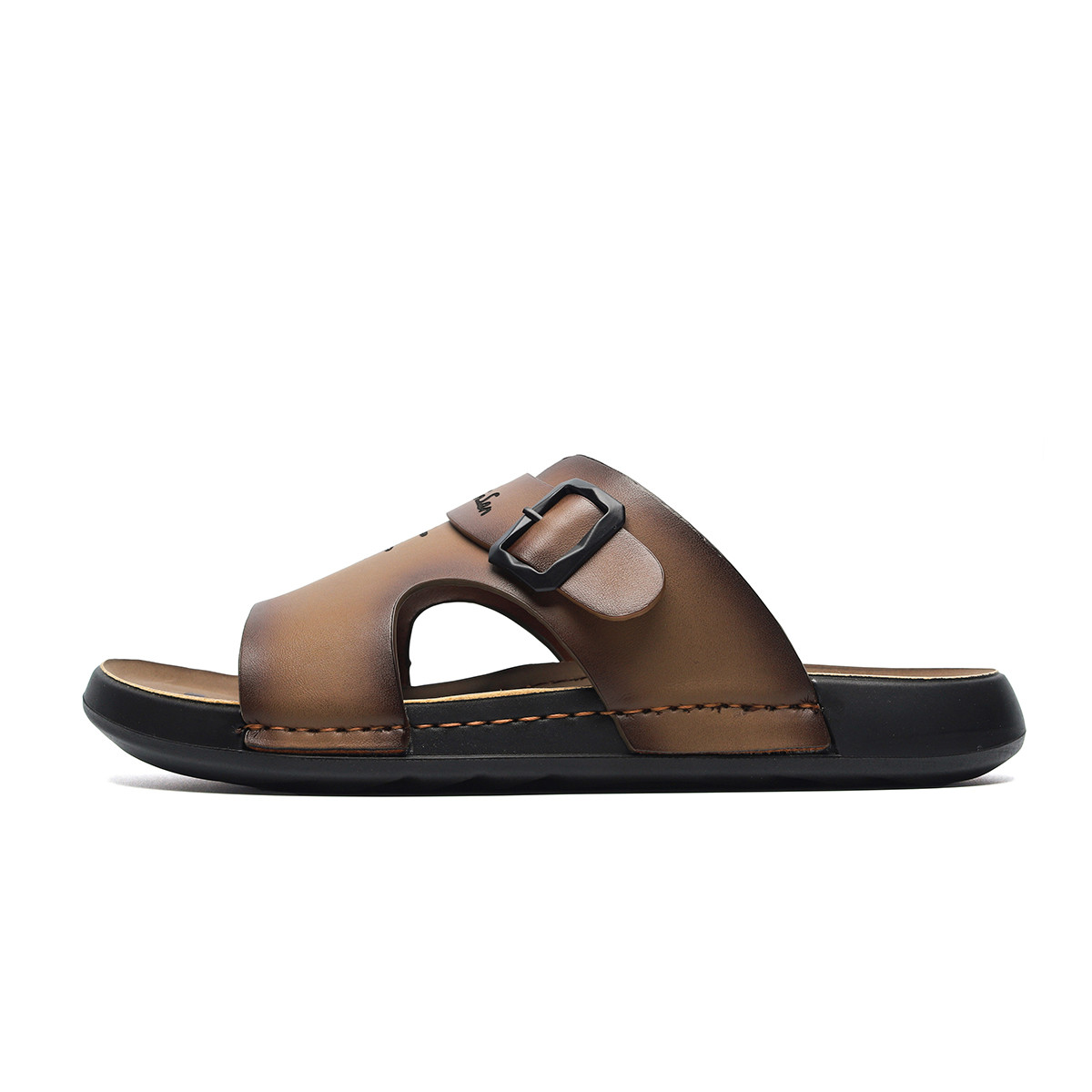 

Мужские тапочки-слайды с вырезанными стежками Mulinsen, Khaki