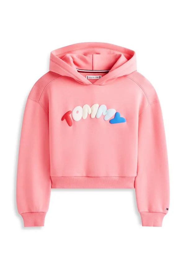Худи с текстурированным логотипом, свободного кроя. Tommy Hilfiger, Tropical Blush — фото 4