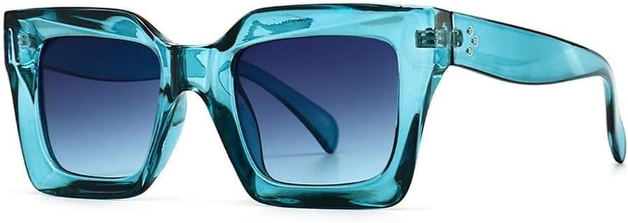 

Ретро-солнцезащитные очки «кошачий глаз» для женщин, модные сине-фиолетовые квадратные солнцезащитные очки для мужчин и женщин, защита от УФ-излучения UV400, очки для маникюра LXLHWN, Cyan Blue Gradient