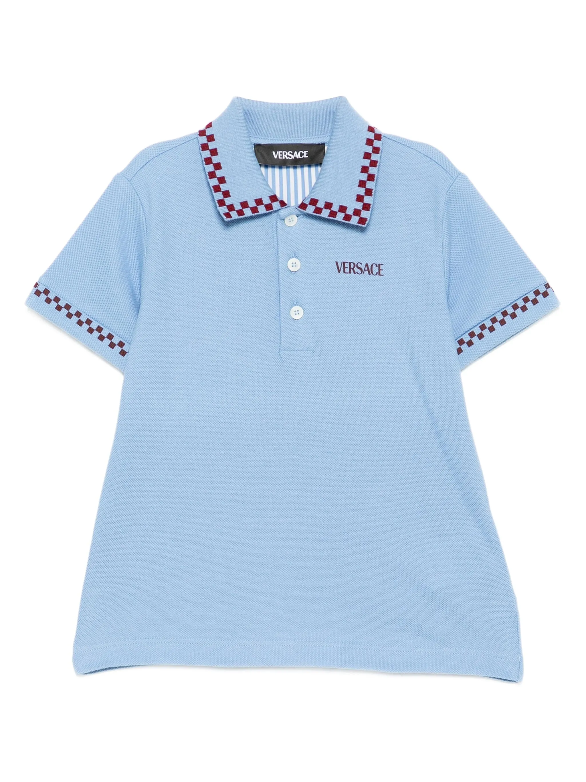 

Рубашка поло с логотипом Versace Kids, синий