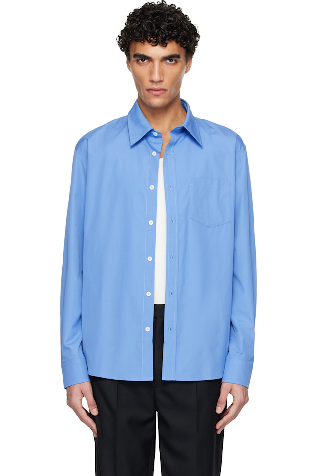 

Рубашка из органического хлопка A.P.C., синий