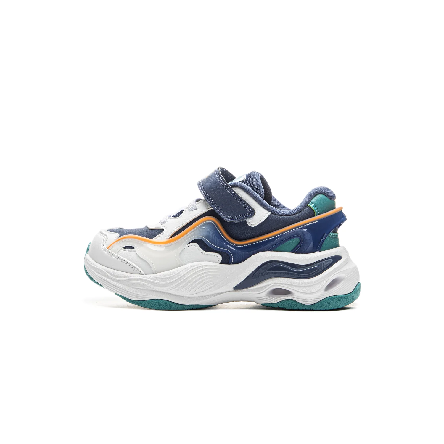 YOUNG Li-Ning YOUNG спортивная коллекция синтетическая кожа устойчивая к истиранию низкие детские повседневные кроссовки бело-синие