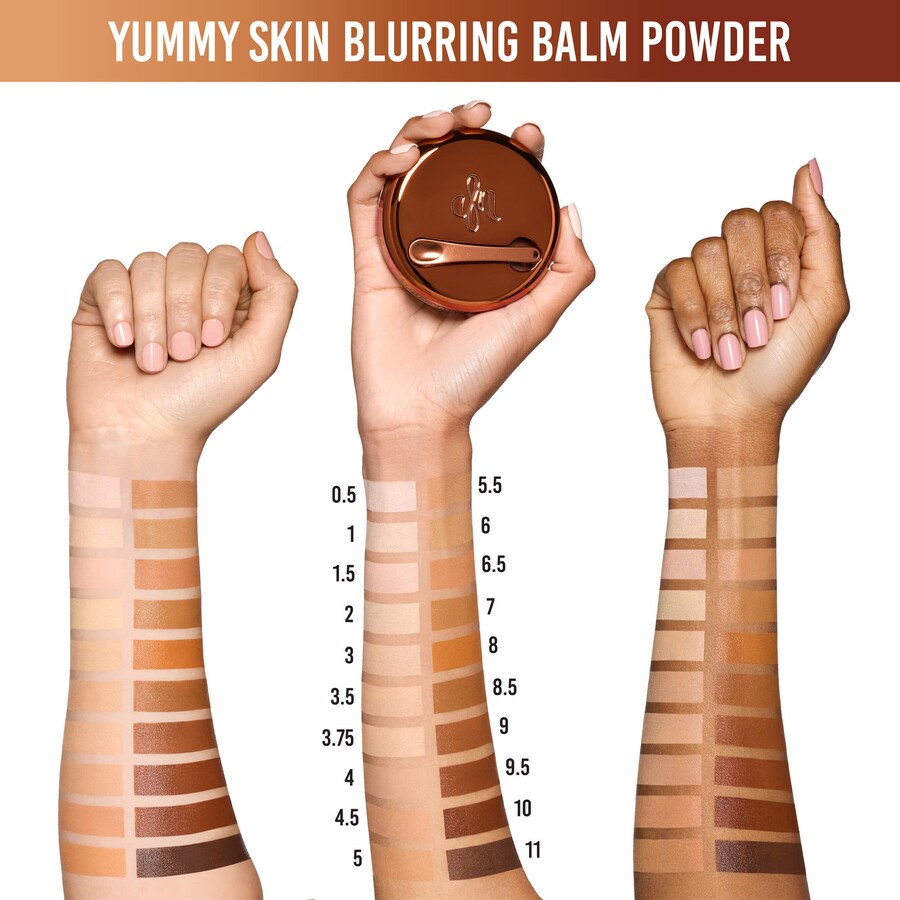 Бальзам-пудра Yummy Skin Blurring Balm Powder - тонирующая основа под макияж. Danessa Myricks Beauty, 0.63 oz /18 g, 7 — фото 2