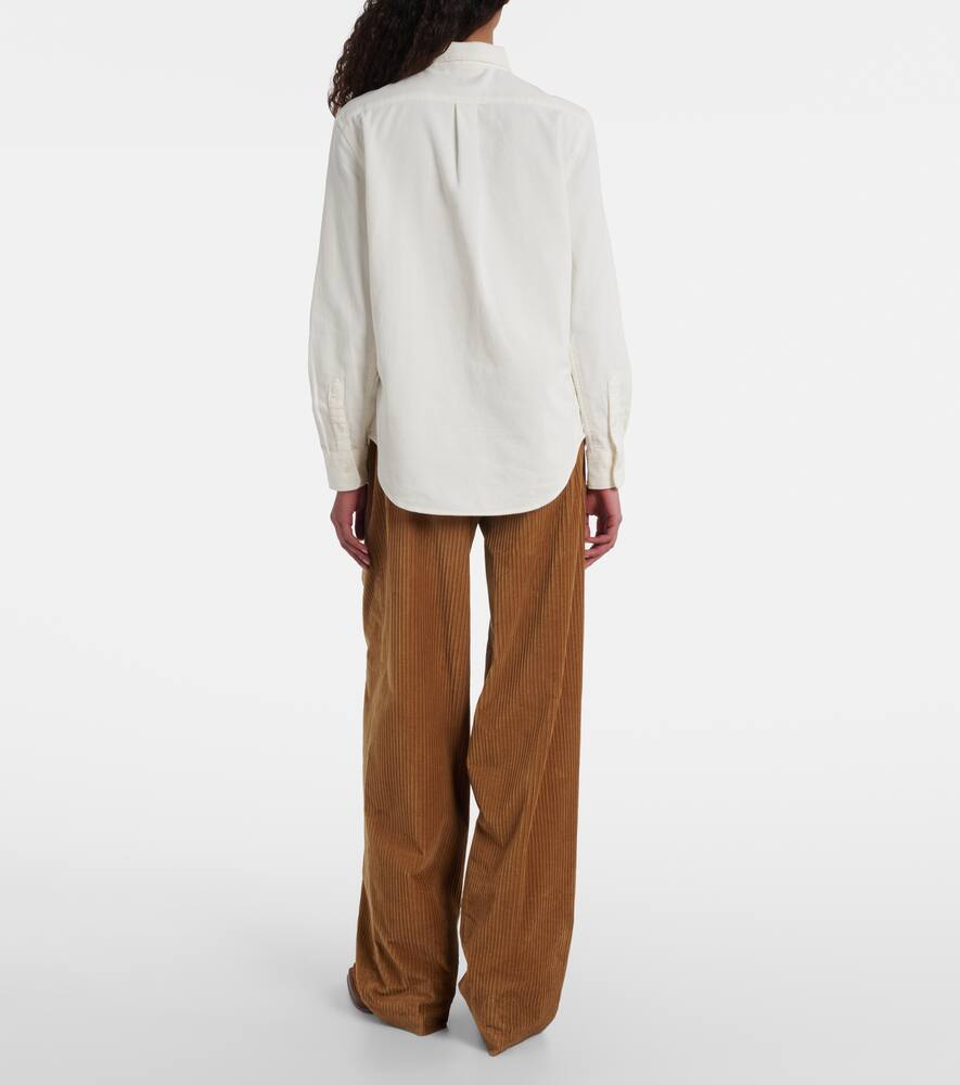 Хлопковая рубашка из вельвета Polo Ralph Lauren, Warm White — фото 3