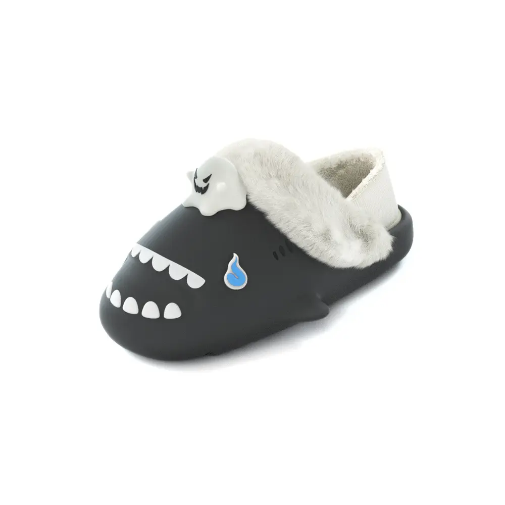 HelloSlippers Акула Зимние Акулики Зимний Призрак, Закрытые Тапочки на Каблуке Унисекс - Розовые, цвет Pink — фото 3