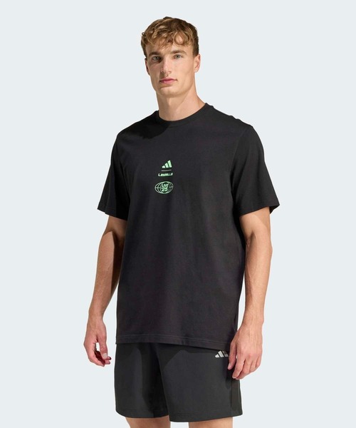 

Футболка с графическим принтом Adidas, черный