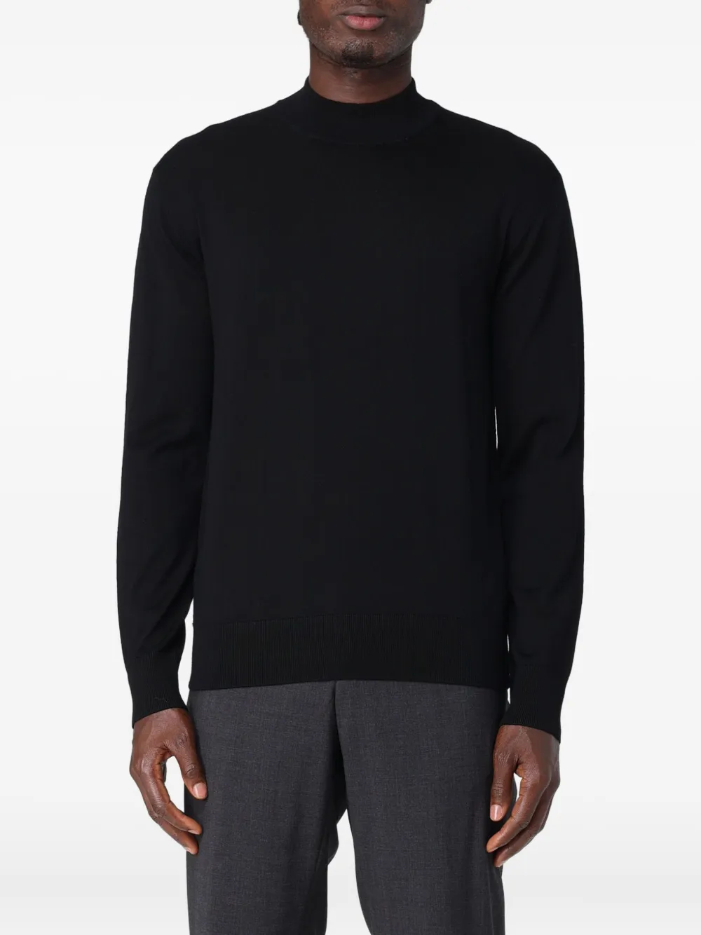 

Свитер с круглым вырезом Paolo Pecora, черный