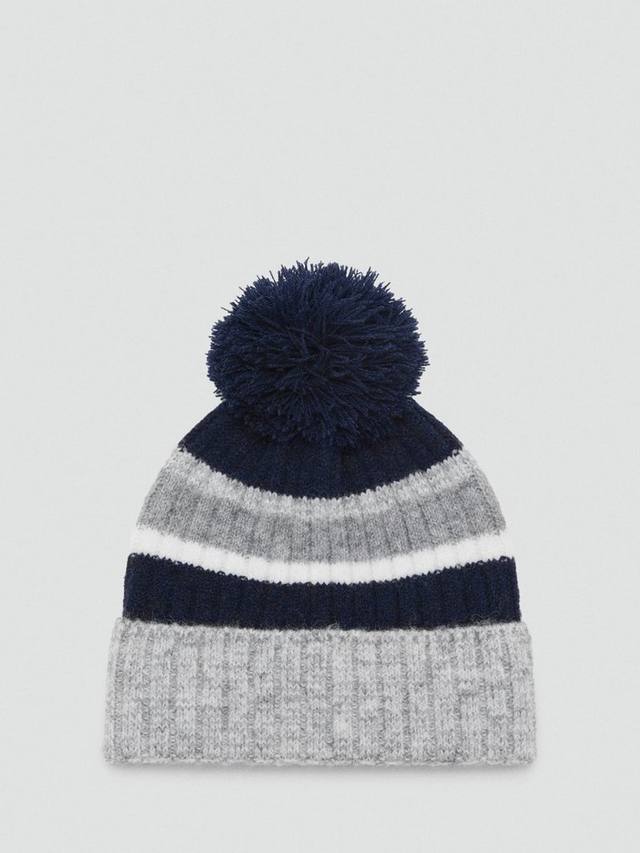 

Детская полосатая шапка Mango, Grey