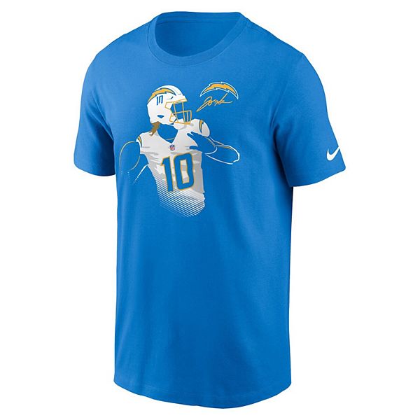 Футболка с принтом Джастина Герберта в порошково-голубом цвете Los Angeles Chargers Nike — фото 3
