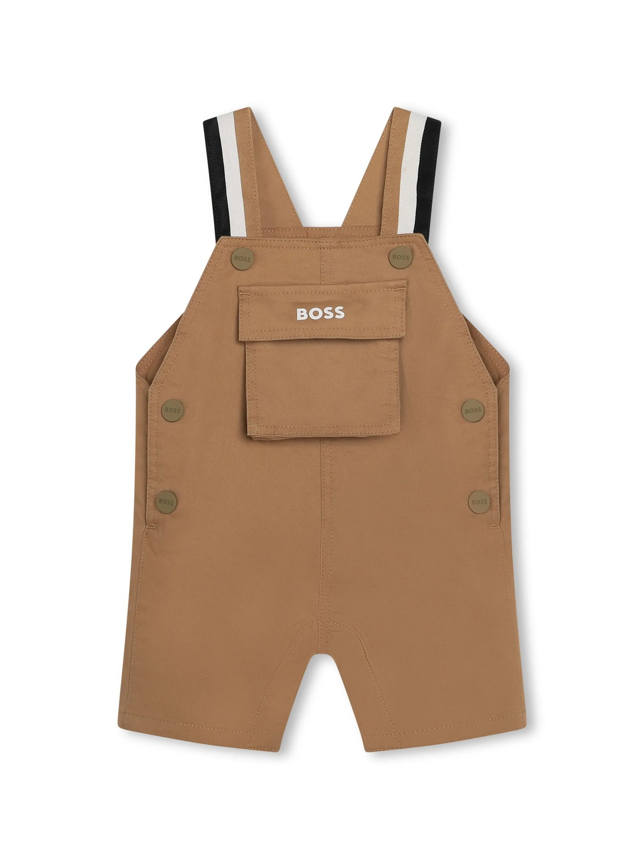 

Комбинезон с вышитым логотипом Boss Kidswear, коричневый