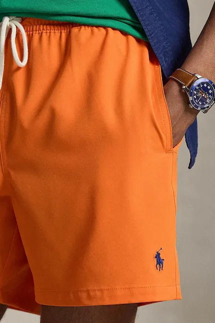 Плавательные шорты гладкие Polo Ralph Lauren, оранжевый — фото 4