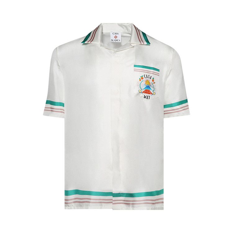 

Рубашка Casablanca Cuban Collar Short-Sleeve Shirt, Casa Way