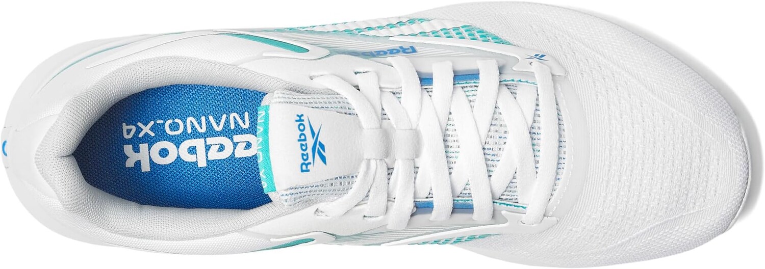 Кроссовки Reebok Women's Nano X4, цвет White/Unleashed Green/Kinetic Blue — фото 2