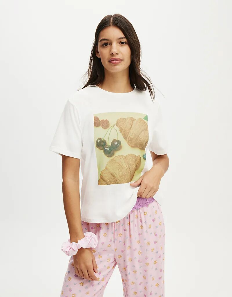 

Футболка Cotton On Lounge с графическим принтом белого цвета Cotton On