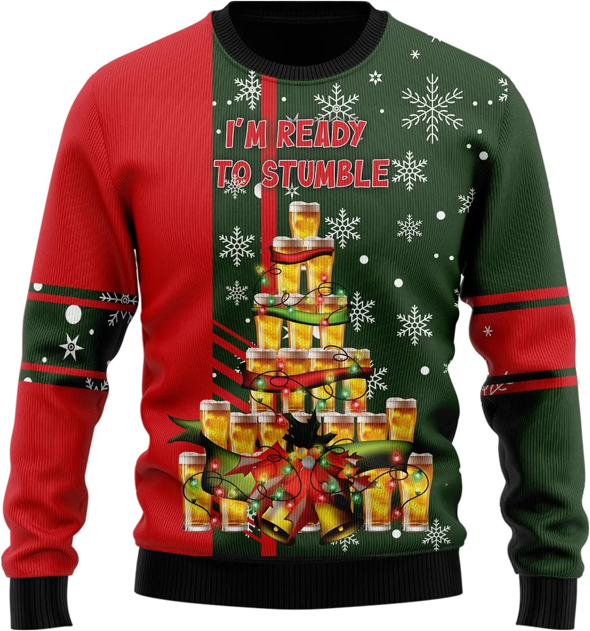 

Свитер Ugly Christmas Beer для мужчин и женщин, праздничный свитер Beermas PA11 HANZSPROUT