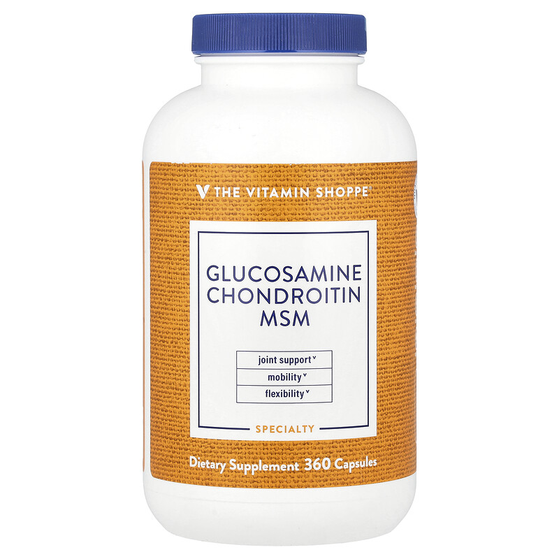 

The Vitamin Shoppe, Глюкозамин и хондроитин МСМ, 360 капсул