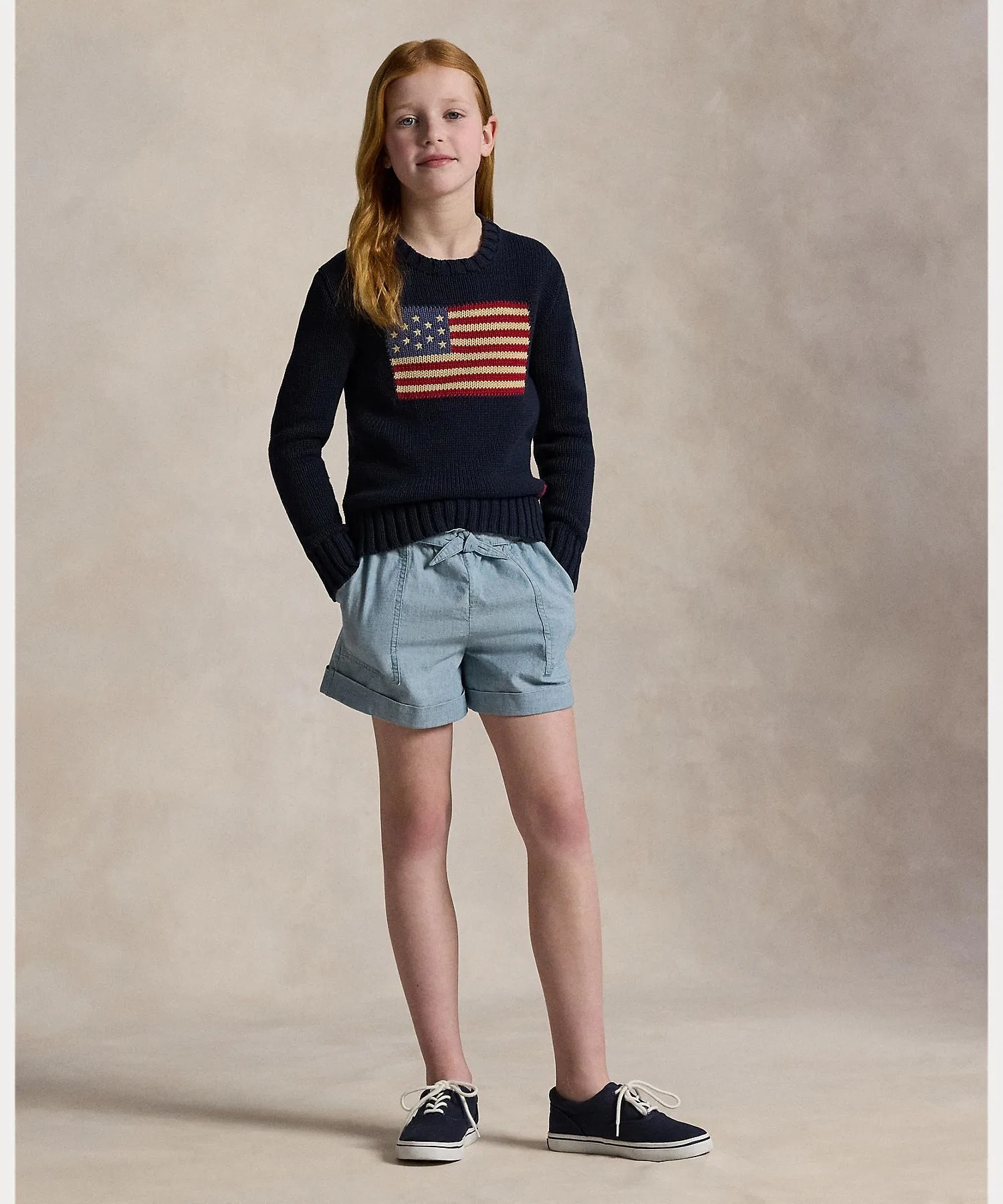 Детские шорты POLO RALPH LAUREN CHILDRENSWEAR из шамбре