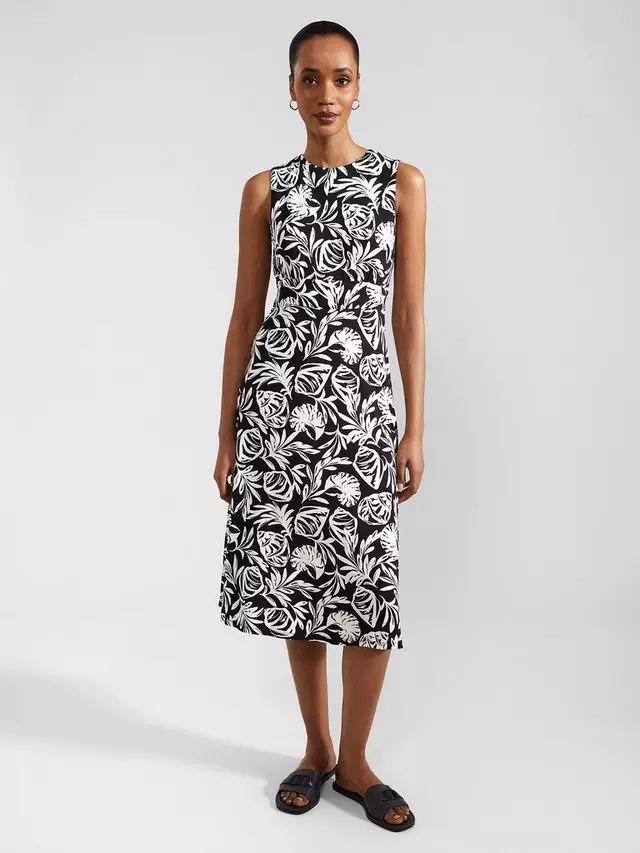 

Платье Hobbs Petite Marylise Seashell Print Midi, цвет navy/ivory