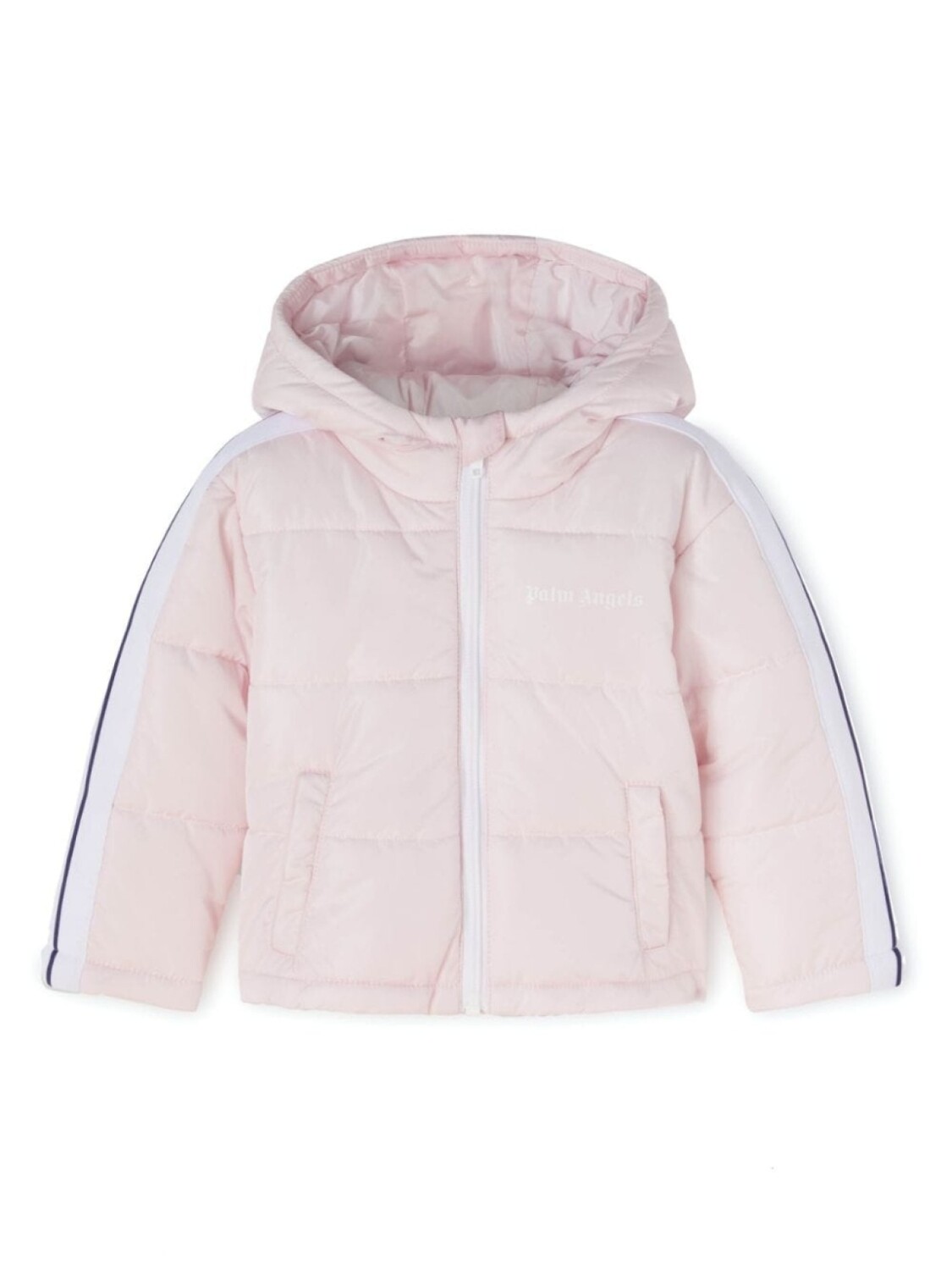 

Palm Angels Kids пуховик с логотипом, розовый