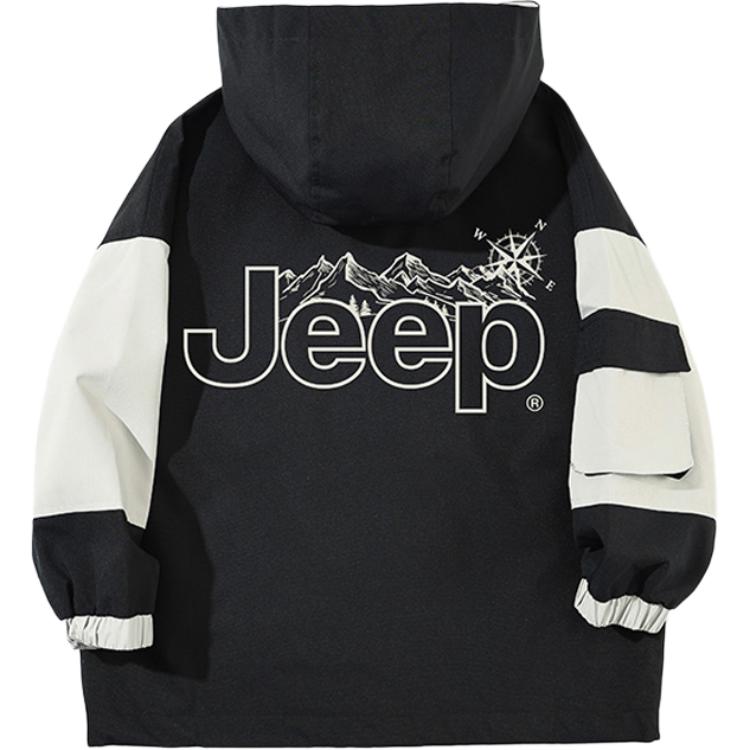 Ветровка для подростков Jeep, черный белый — фото 3