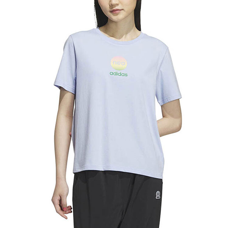 Футболка женская синяя Adidas Neo — фото 2