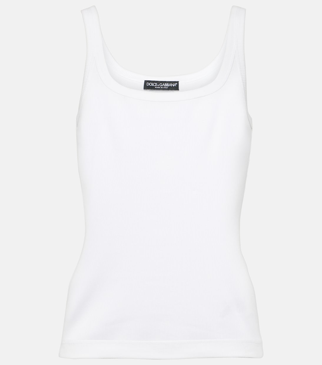 

Хлопковый топ с рубчиком Dolce&Gabbana, BIanco Ottico