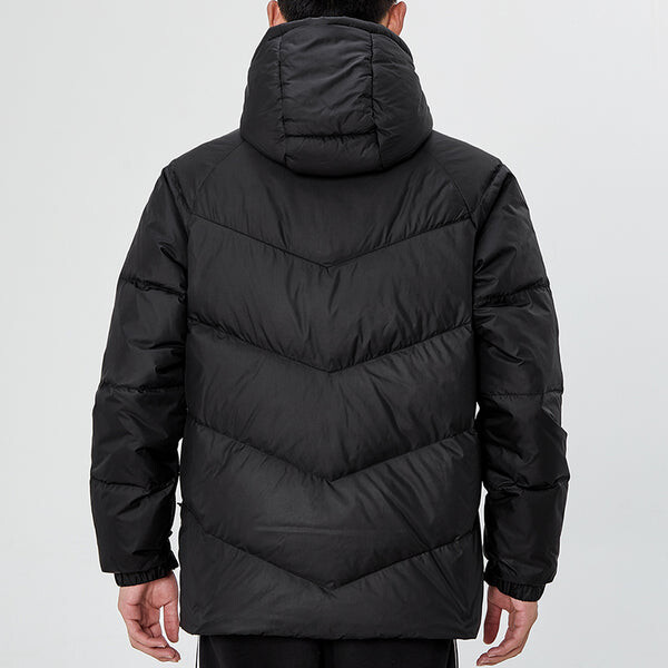 Пуховик adidas Cb Down Jkt Casual Stay Warm Sports hooded down Jacket Black, черный — фото 4