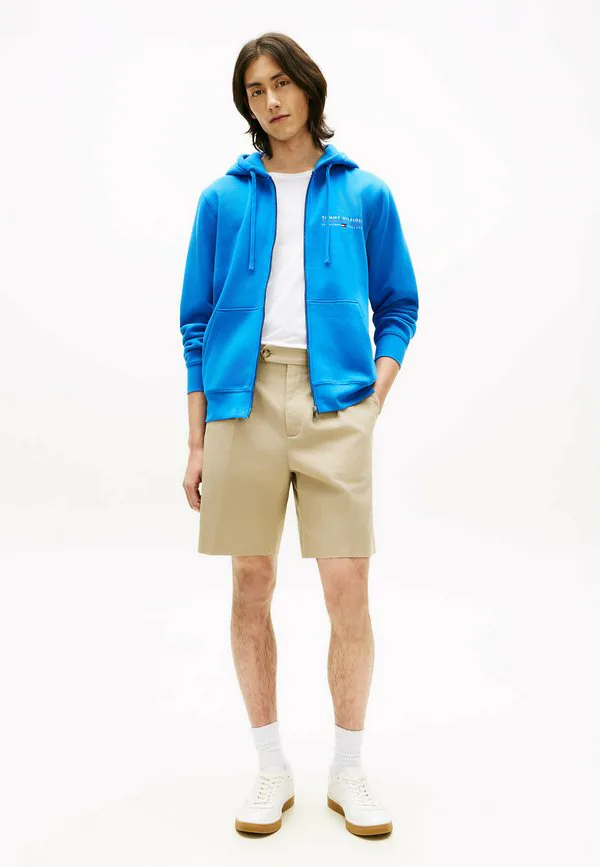 Толстовка с капюшоном на молнии из махровой ткани с логотипом Tommy Hilfiger, Blue Orbit — фото 2
