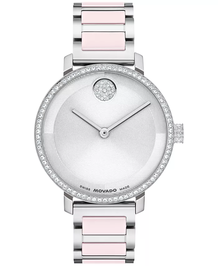 

Женские часы Bold Evolution 2.0 Swiss Quartz из нержавеющей стали с керамическим покрытием цвета blush, 34 мм Movado