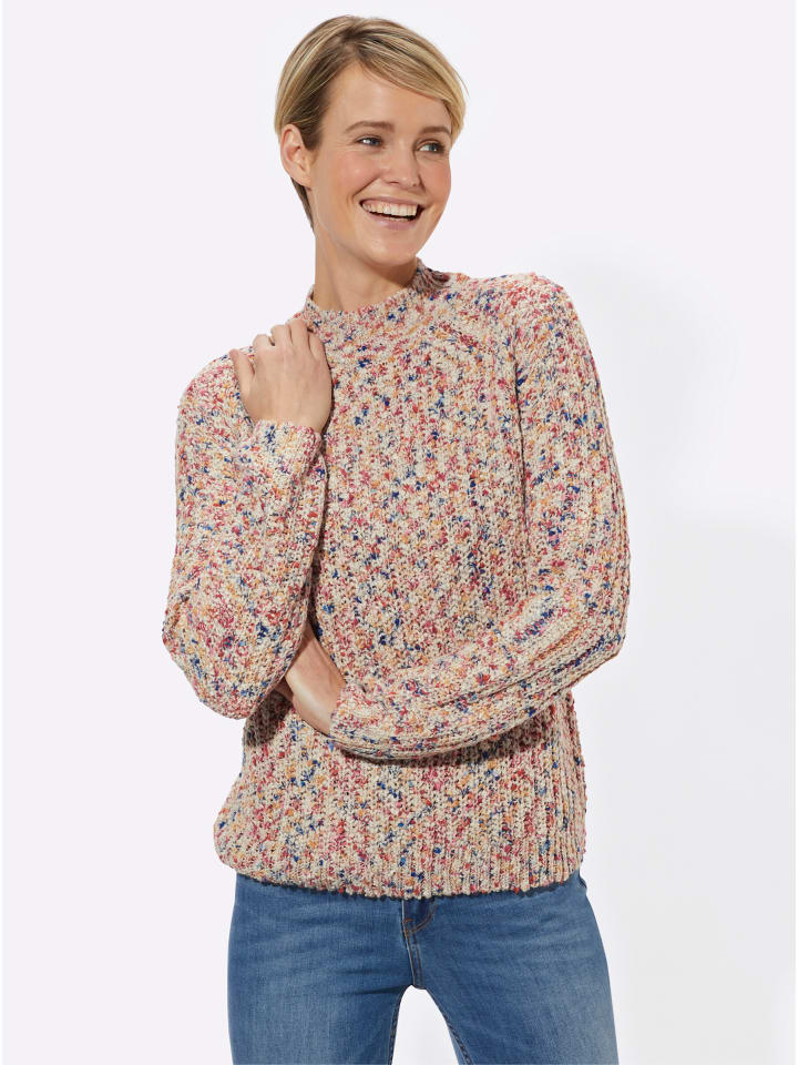 

Свитер с воротником-стойкой в цвете песочный меланж WITT WEIDEN