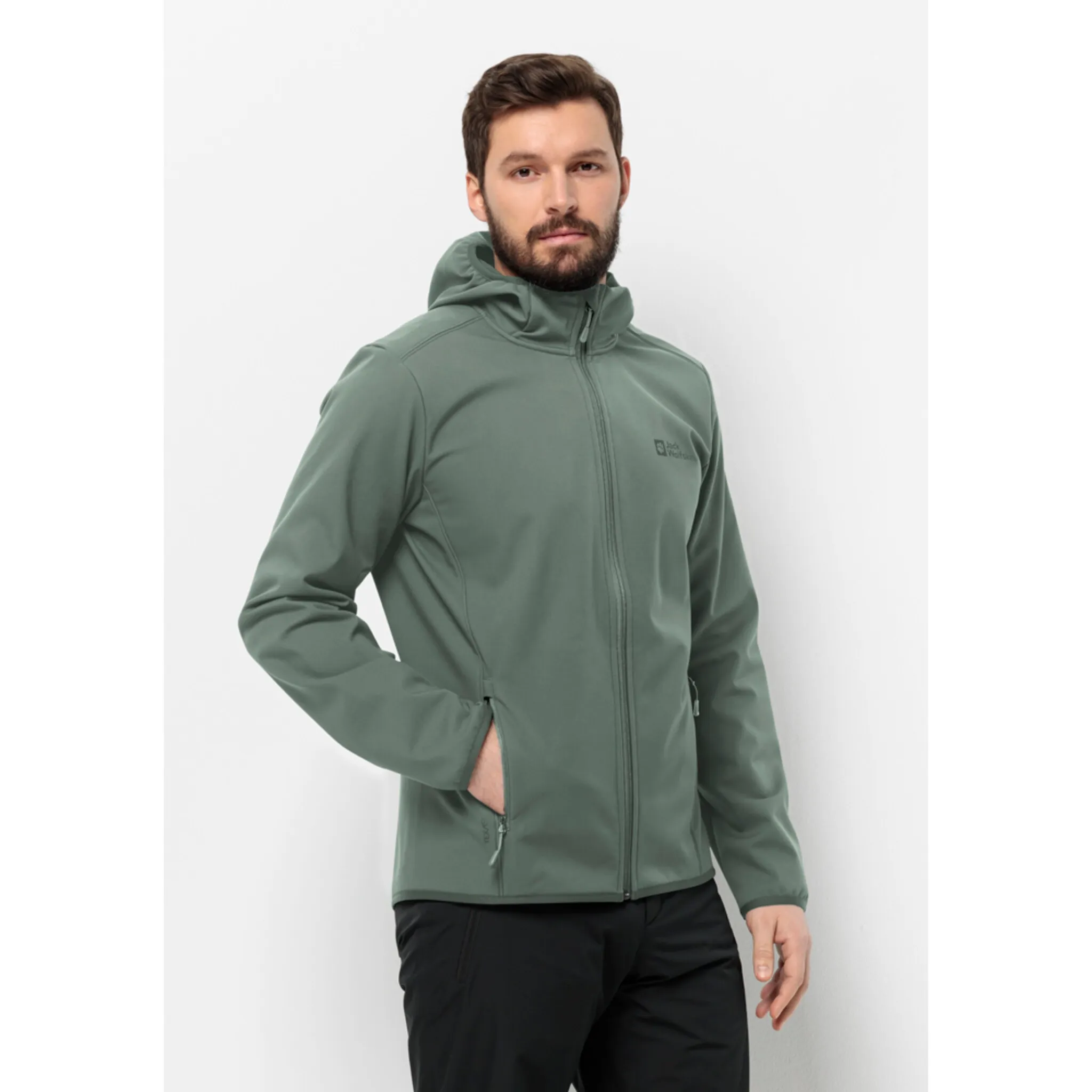 

Куртка из софтшелла Jack Wolfskin "BORNBERG HOODY M", с капюшоном, зеленый