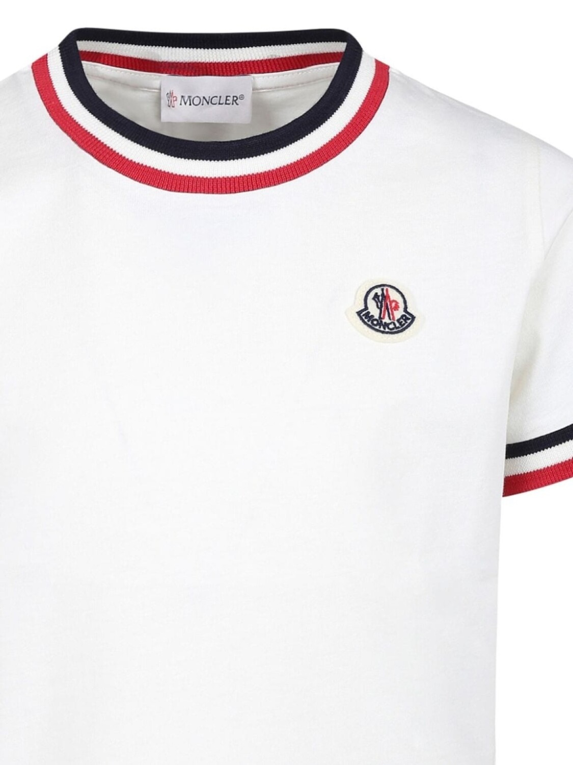 Moncler Enfant футболка с нашивкой-логотипом, белый — фото 3