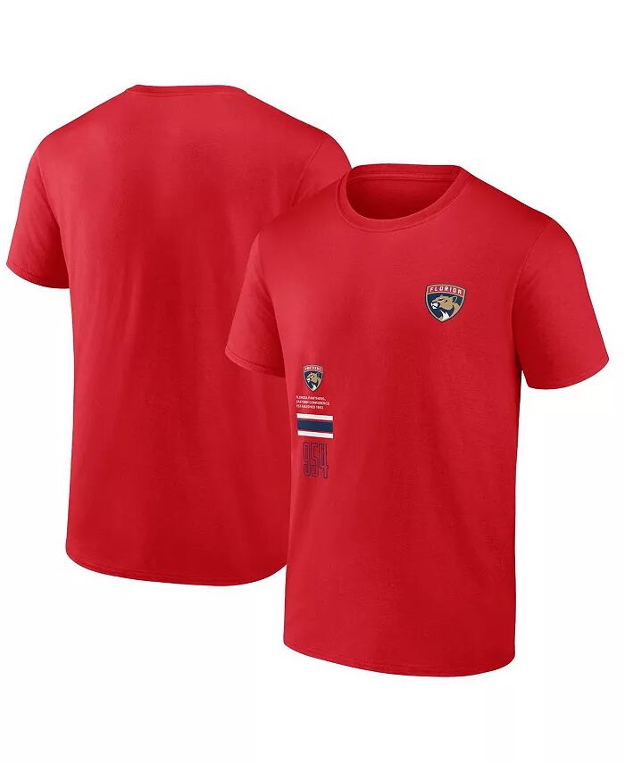 

Мужская красная футболка с символикой Florida Panthers Fanatics