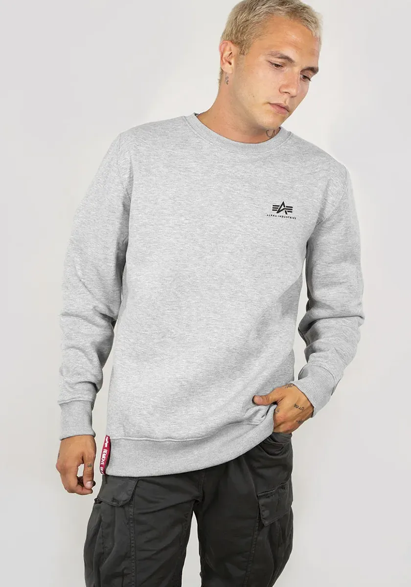 

Толстовка Alpha Industries "Basic Sweater small Logo", серый