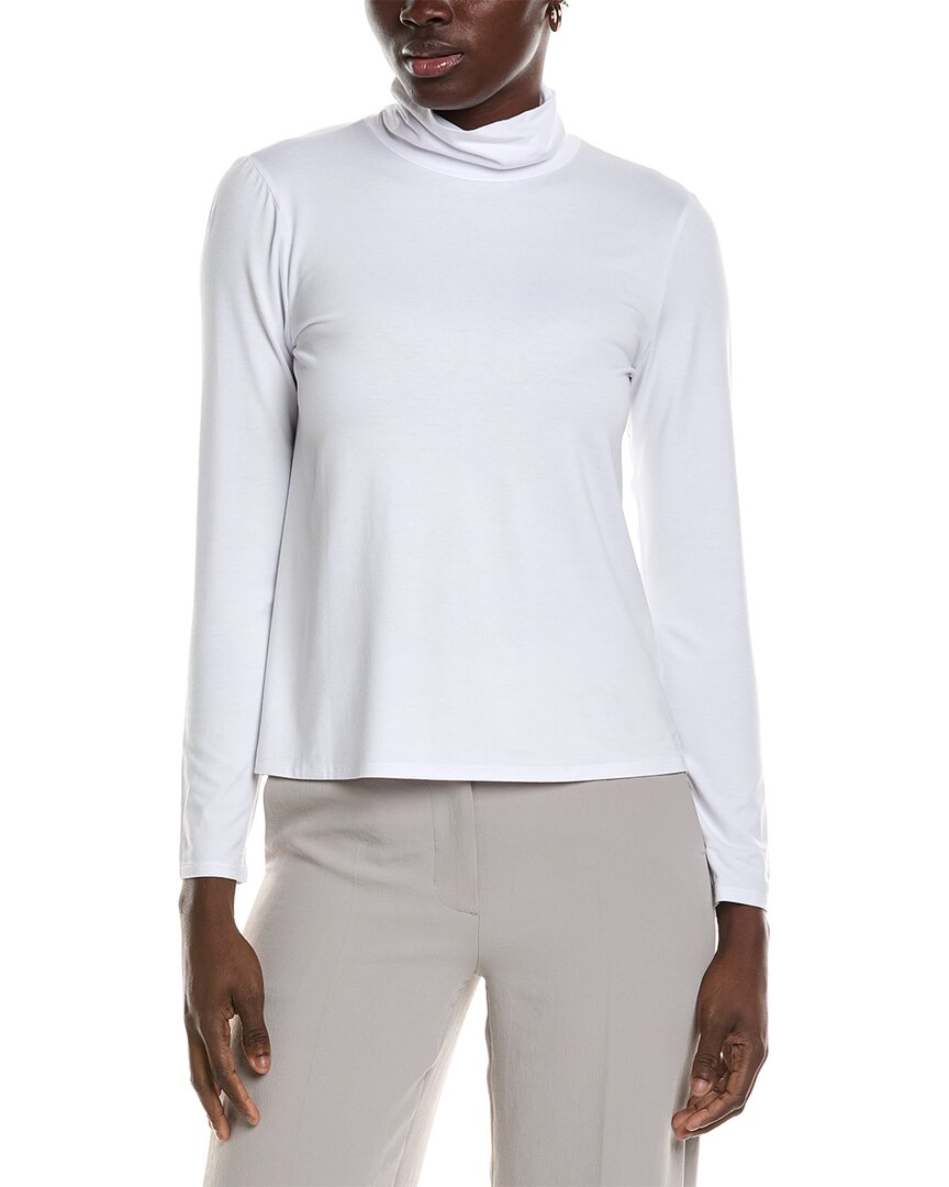 

Топ EILEEN FISHER Scrunch Neck, белый