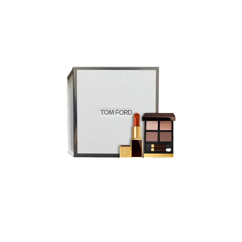 TOM FORD Набор помад в черных тюбиках для женщин, #16 Scarlet Matte Lipstick+#31 Desert below Eyeshadow Palette