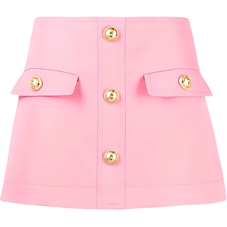 

Короткая юбка с низкой посадкой 'Rose' BALMAIN, розовая