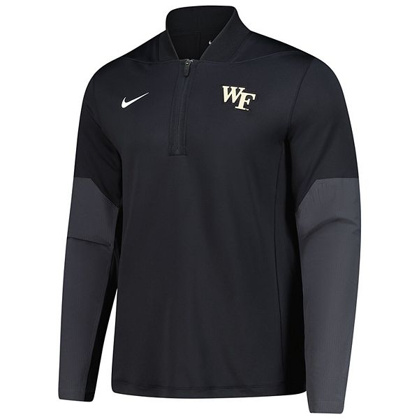 Мужская черная толстовка Wake Forest Demon Deacons Dri-Fit с полузастежкой Nike — фото 3
