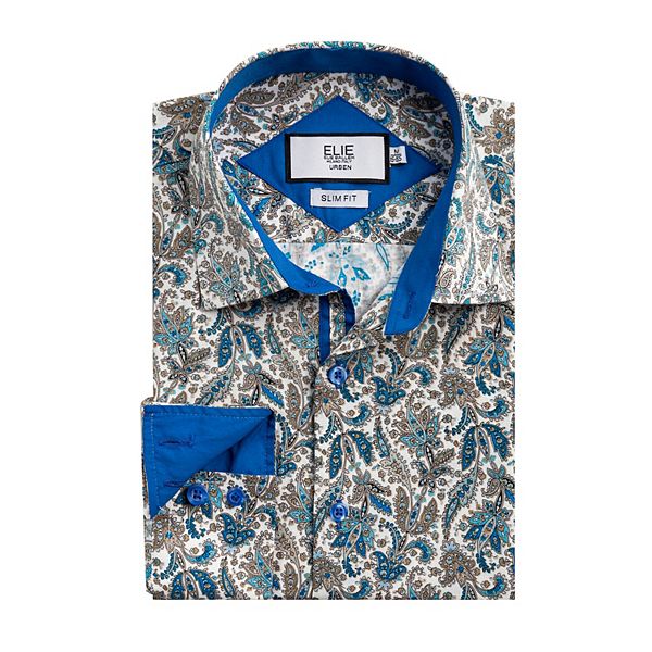 

Мальчиковая рубашка slim fit с узором пейсли Elie Balleh, White