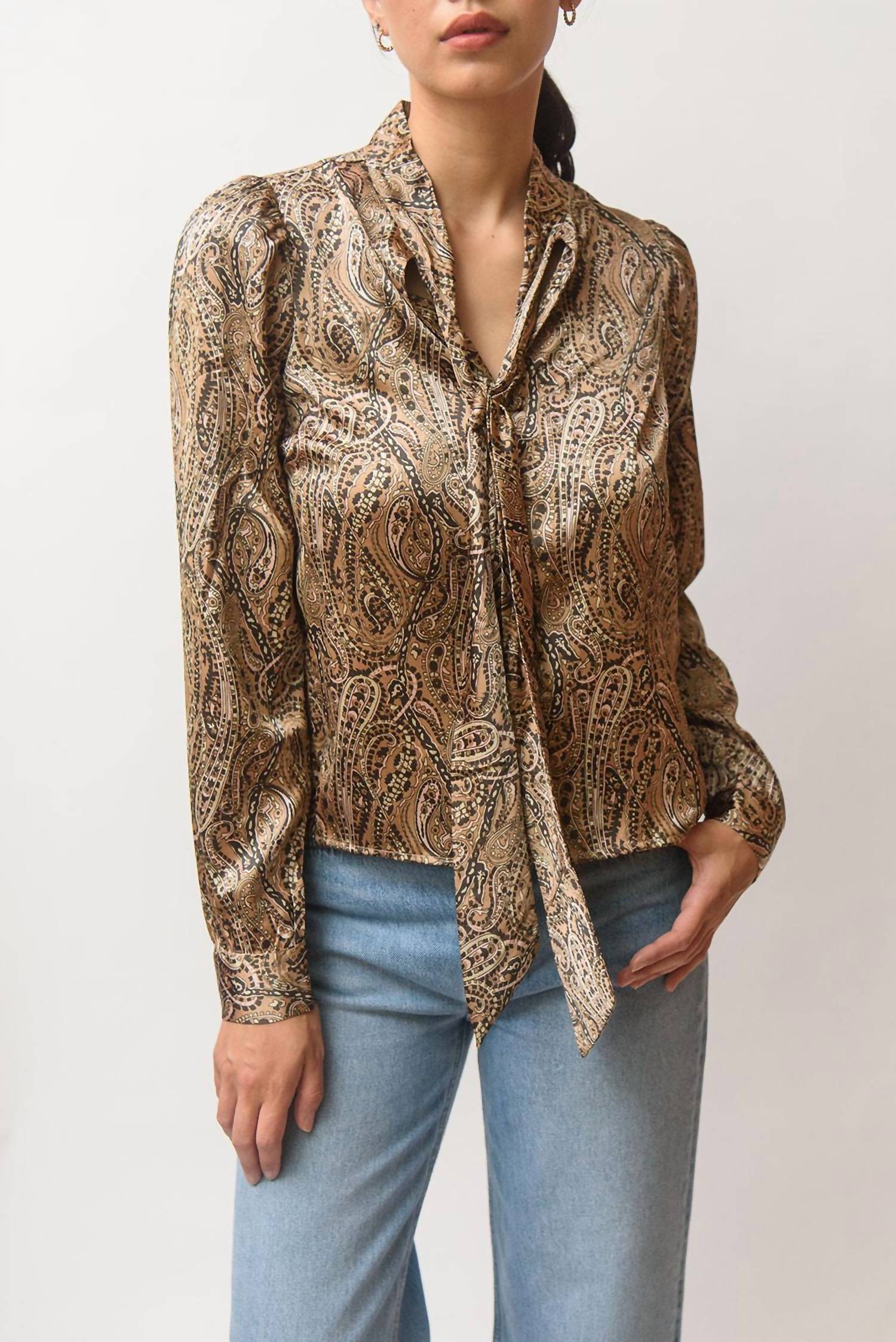 

Блузка Linette в пустынном узоре пейсли Walter Baker, цвет desert paisley
