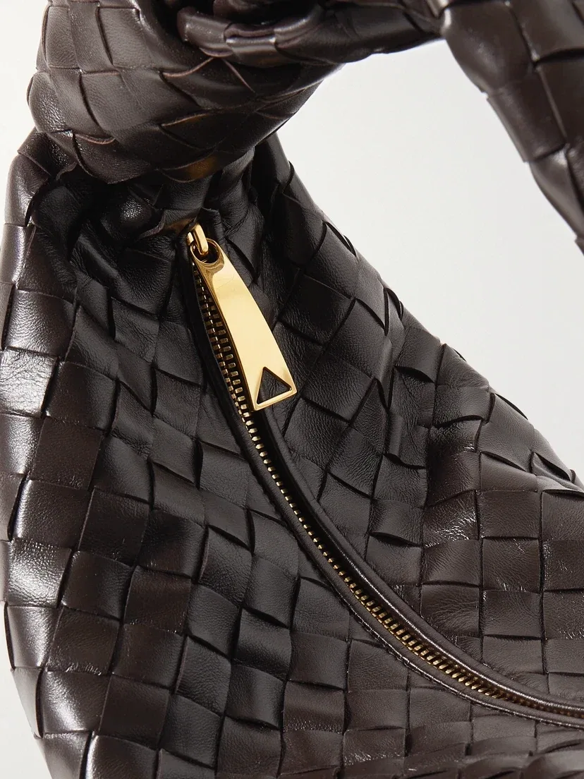 Сумка-тоут Jodie Teen Intrecciato из кожи BOTTEGA VENETA, коричневый — фото 4