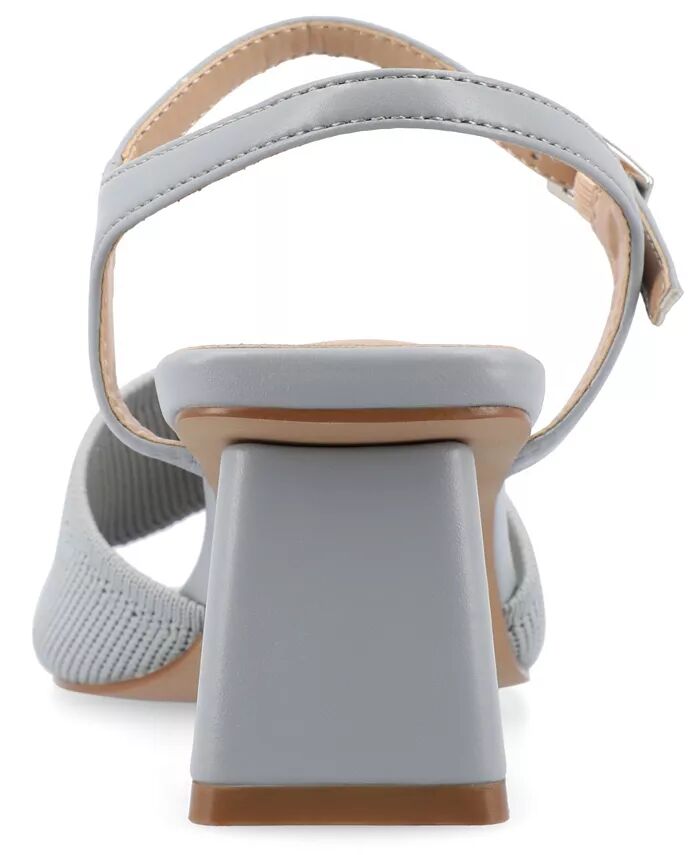 Женские босоножки Evylinn Knit Block Heel Dress Sandals Journee Collection, синий — фото 3