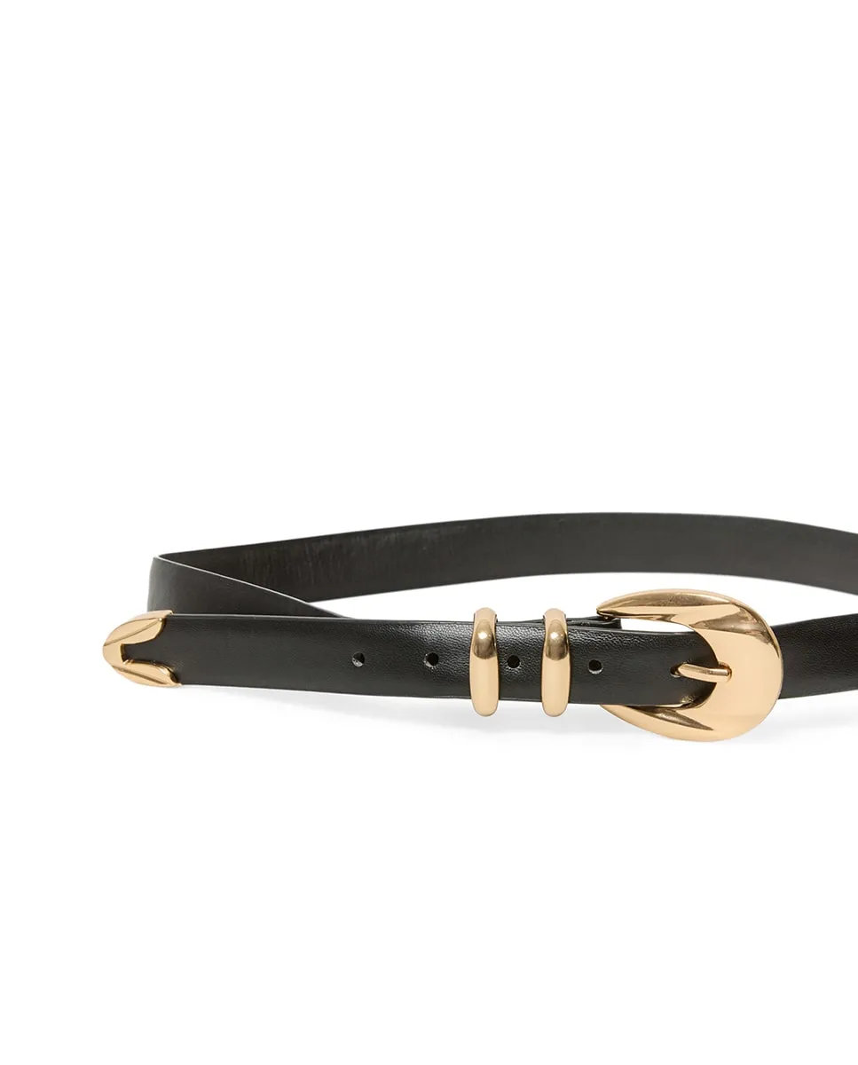 

Ремень из полированного металла Sfera, черный