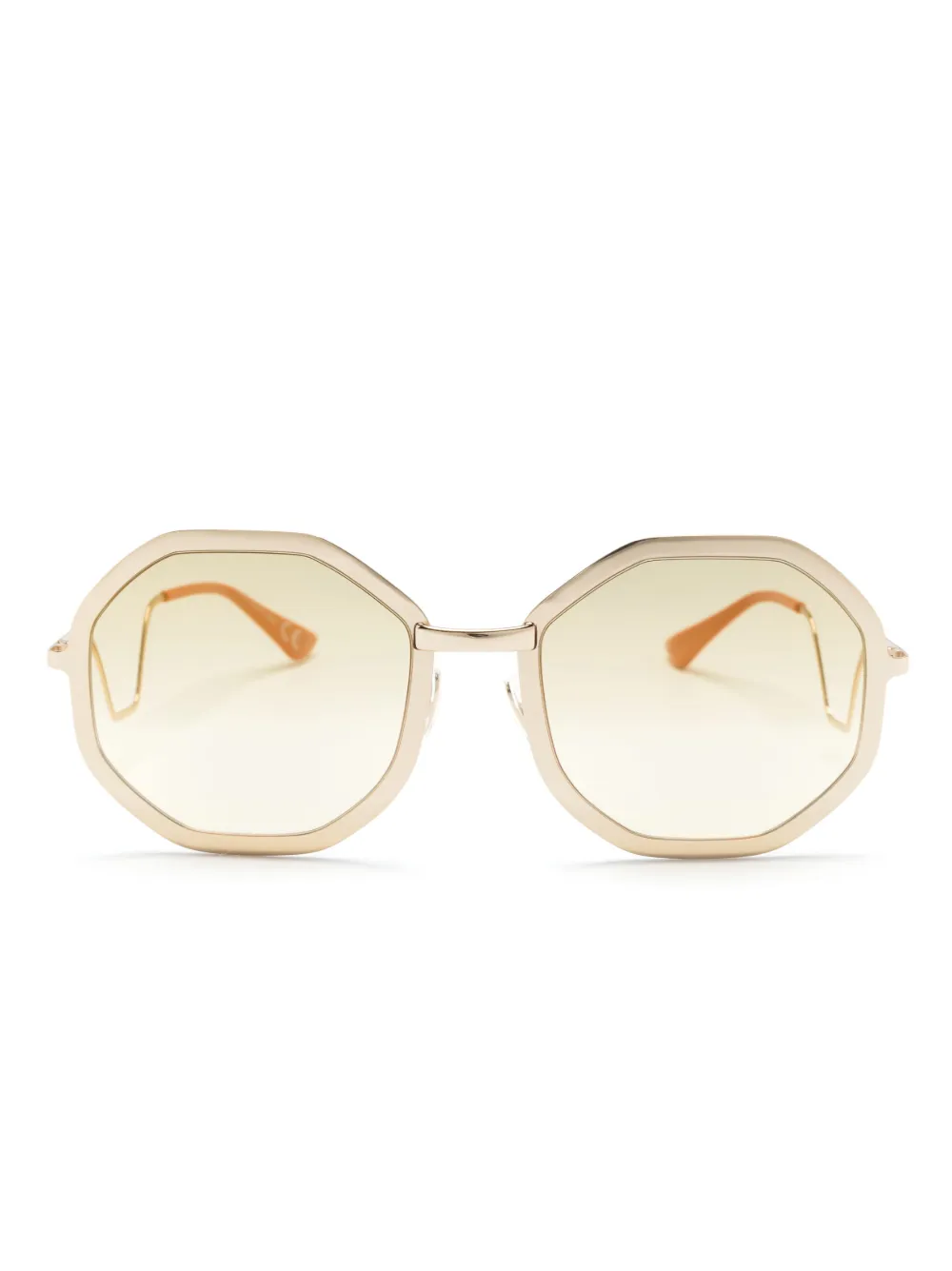 

Солнцезащитные очки в круглой оправе Marni Eyewear, золотой