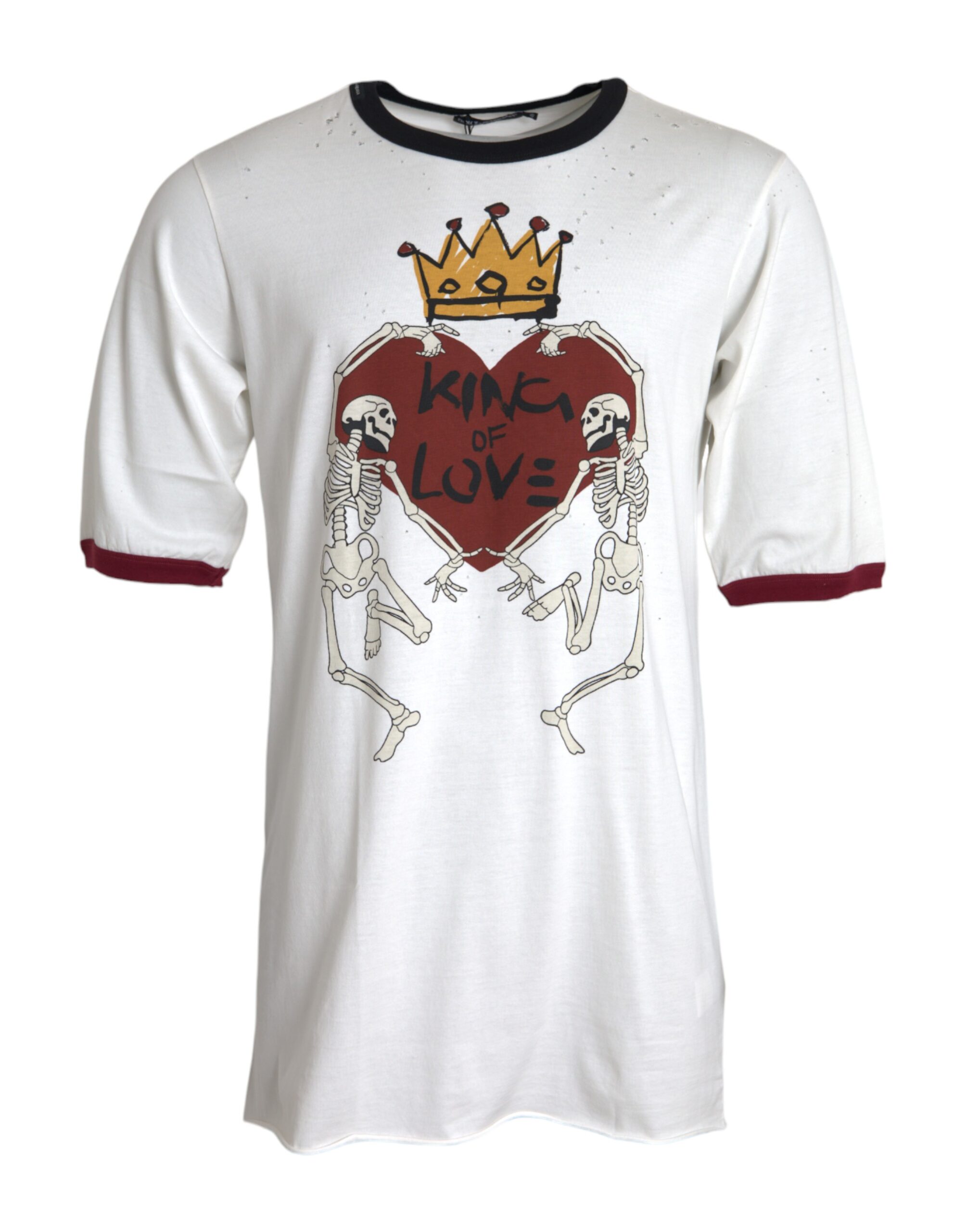 

Белая хлопковая мужская футболка King Of Love Dolce & Gabbana