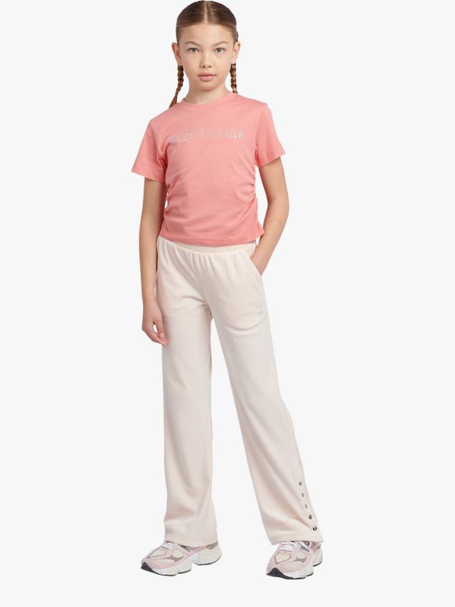 Детская футболка с пайетками и контрастной окантовкой Juicy Couture, Peach Blossom — фото 2