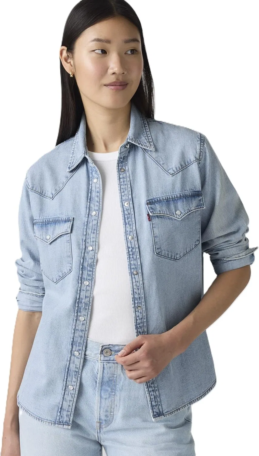Джинсовая рубашка, обычная посадка, Ultimate Western Denim Shirt, Levi's, темно-синий