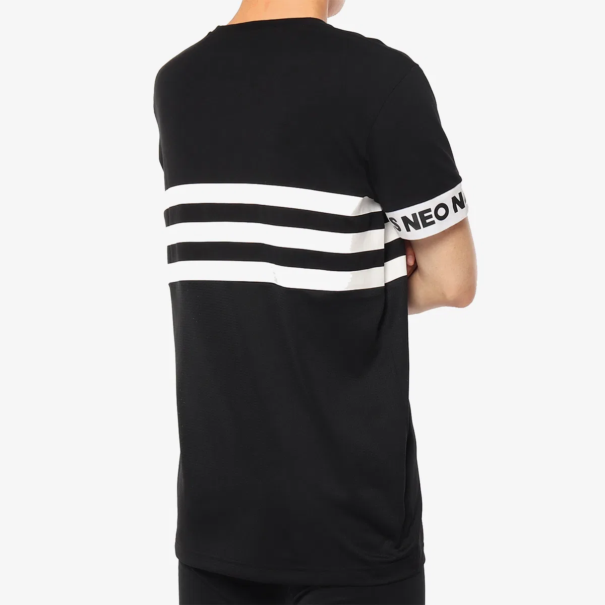 Футболка хлопковая Adidas Neo черная — фото 4