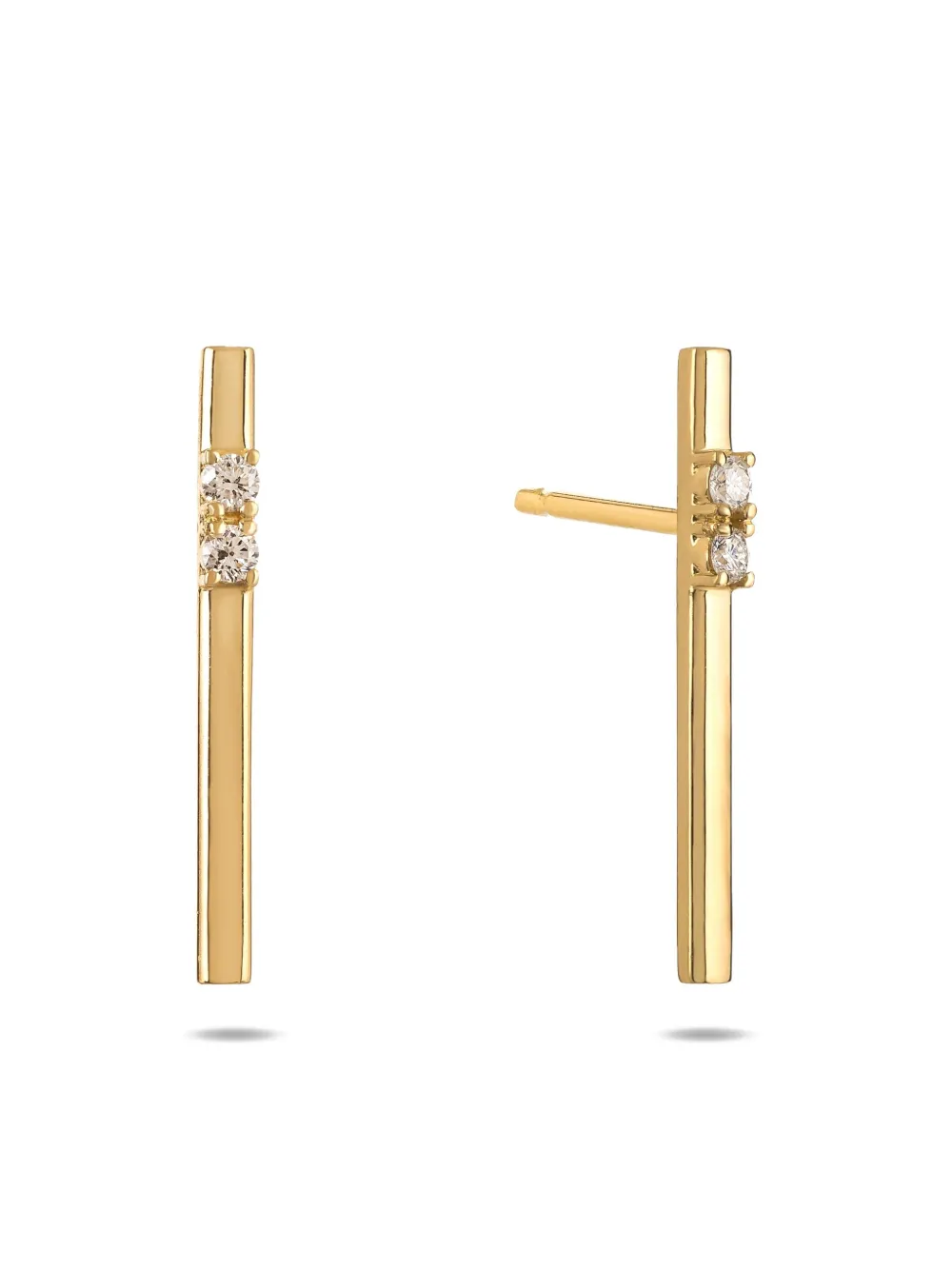 

Бриллиантовые серьги из желтого золота 18 карат ROSEKEY, золотой